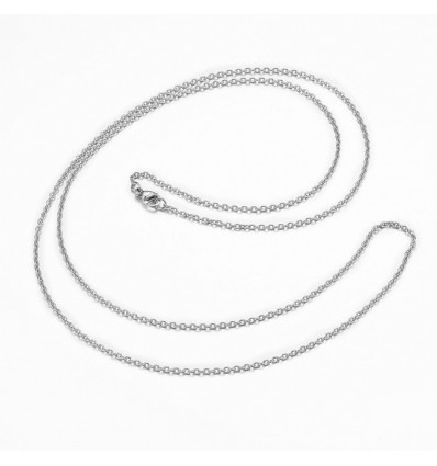 Collier chaine avec fermoir acier inoxydable