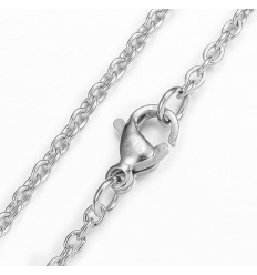 Collier chaine avec fermoir acier inoxydable