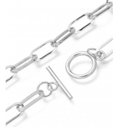 Collier chaine avec fermoir acier inoxydable