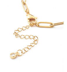 Collier chaine avec fermoir acier inoxydable