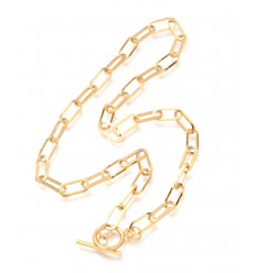 Collier chaine avec fermoir acier inoxydable