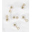 Pendentif fleur tissée en perles de verre - acier inoxydable