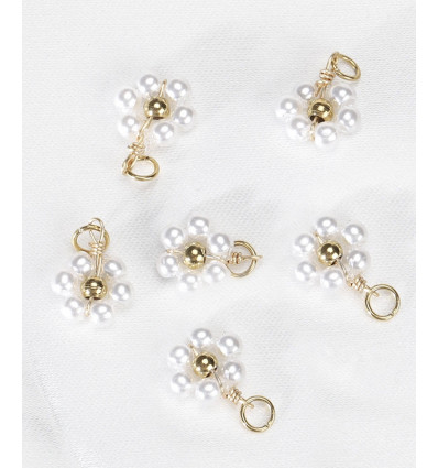Pendentif grande rose des vents + zircons