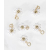Pendentif grande rose des vents + zircons