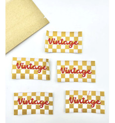 Vintage - Étiquette tissée à coudre