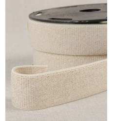 Elastique rayures lurex or 30 mm