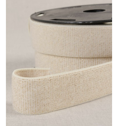 Elastique rayures lurex or 30 mm