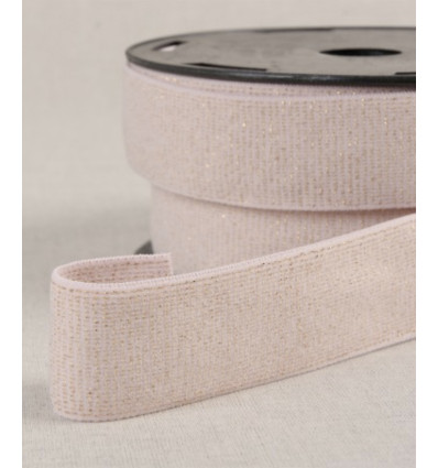 Elastique rayures lurex or 30 mm
