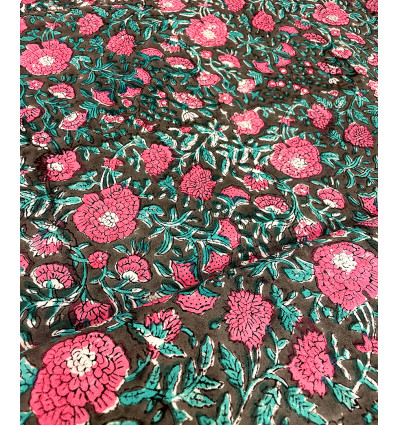 Tissu Sakura on blue by Kokka