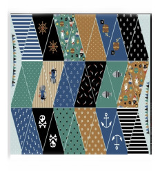 Tissu jacquard bio "Leaf" - Mind The Maker