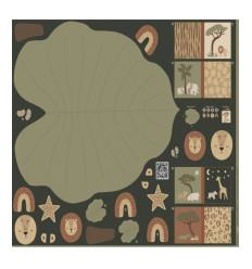 Tissu jacquard bio "Leaf" - Mind The Maker