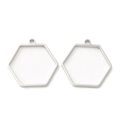 Pendentif hexagone pour résine
