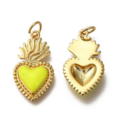 Pendentif oeil articulé + zircon vert