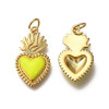 Pendentif oeil articulé + zircon vert