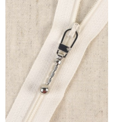 15 cm - zip non séparable lurex