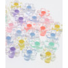 Lot de perles petits fleurs margueritte en acrylique (20pcs)
