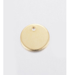 Pendentif pastille inoxydable poinçonnée
