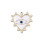 Pendentif oeil articulé + zircon vert