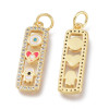 Pendentif oeil articulé + zircon vert
