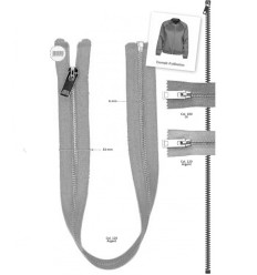 70 cm - zip séparable lurex