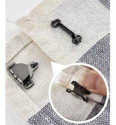 Crochet fourrure gris