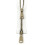 40cm - Zip Double Curseur bronze - écru