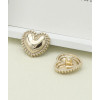 Bouton coeur en métal 8mm