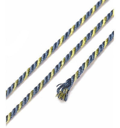 Cordon indien torsadé lurex (1m)