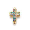 Pendentif oeil articulé + zircon vert