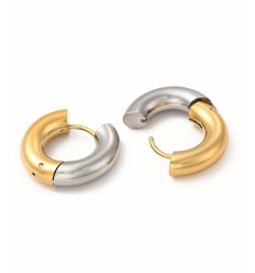 20x20mm - créole ovale bicolore (2pcs)
