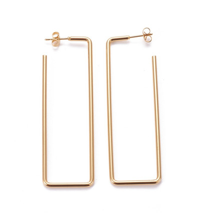 71x22mm - Créole rectangle (2pcs)