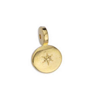Pendentif pastille inoxydable poinçonnée