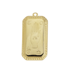 Pendentif pastille inoxydable poinçonnée