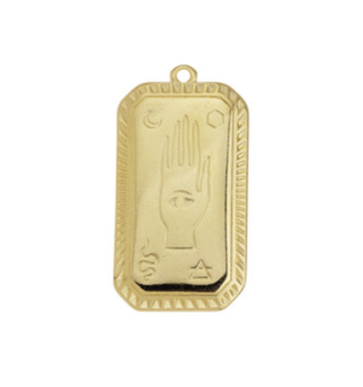 Pendentif pastille inoxydable poinçonnée