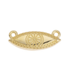 Pendentif motif oeil ethnique avec 2 anneaux 