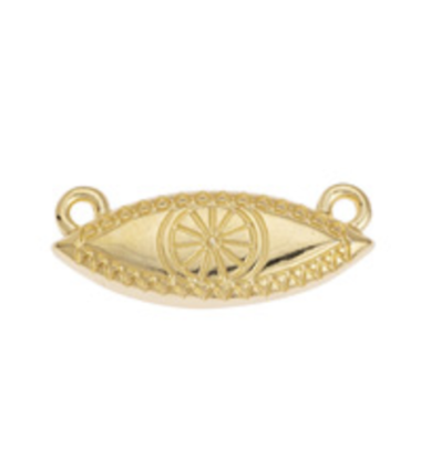 Pendentif motif oeil ethnique avec 2 anneaux 