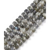 Chapelet Heishi en pierre facettée - quartz rose