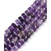 Chapelet Heishi en pierre facettée - quartz rose