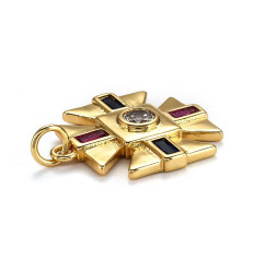 Pendentif grosse croix carrée