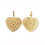 Pendentif grosse coeur + zirconium multicolore