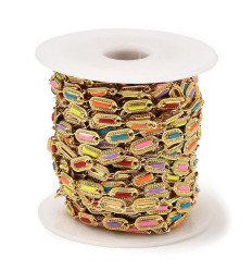 Chaine art déco émaillées (10cm)