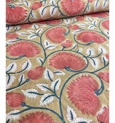 Tissu Sakura on blue by Kokka