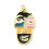 Pendentif visage émaillé