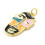Pendentif visage émaillé