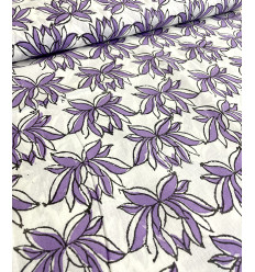 Tissu Sakura on blue by Kokka
