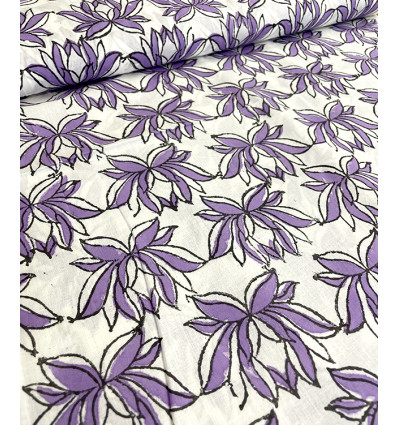 Tissu Sakura on blue by Kokka