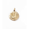 Pendentif oeil articulé + zircon vert