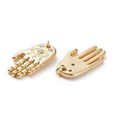 Pendentif main + oeil gravé