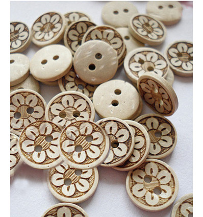 Bouton en bois 15mm