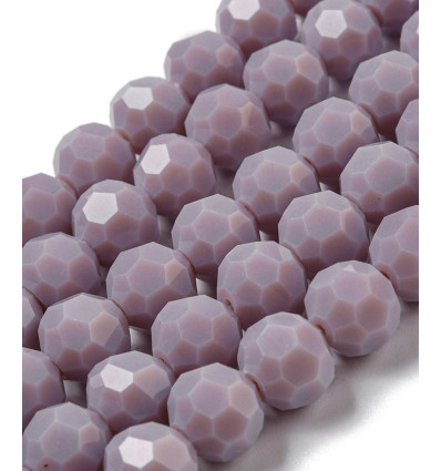 10mm - Chapelet perles à facettes en verre